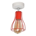 Candelabro fixo TUBE II 1xE27/15W/230V vermelho