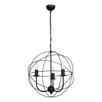 Candelabro GLOBE 3 3xE14/60W preto antigo