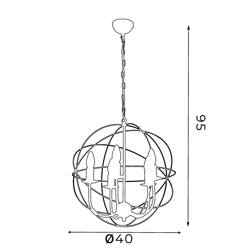 Candelabro GLOBE 5 5xE14/60W branco