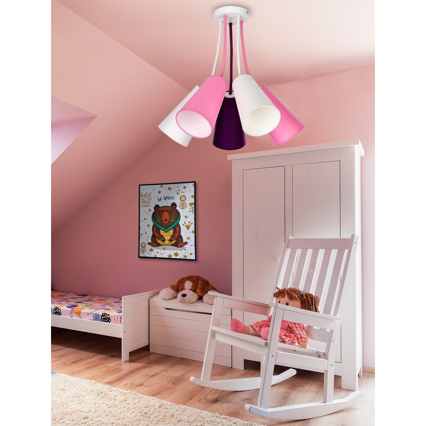 Candelabro infantil WIRE KIDS 5xE27/15W/230V