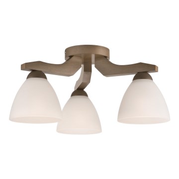 Candelabro integrado ADRIANO 3xE27/60W/230V faia - FSC certificado