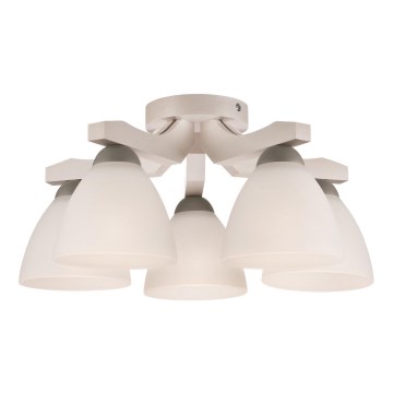 Candelabro integrado ADRIANO 5xE27/60W/230V faia - FSC certificado