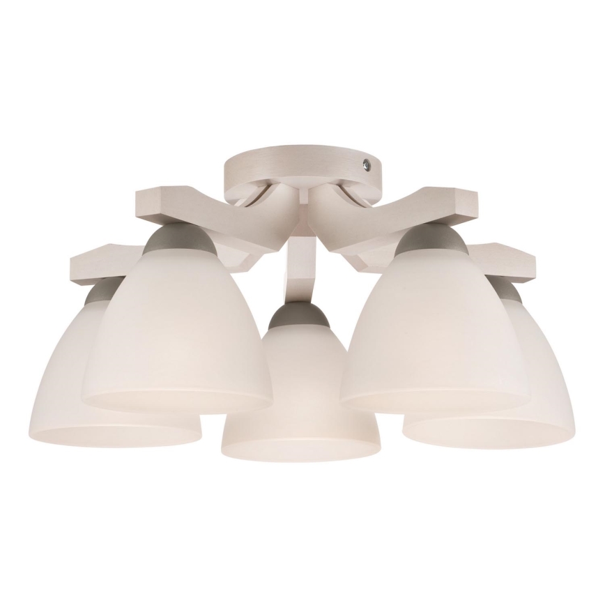 Candelabro integrado ADRIANO 5xE27/60W/230V faia - FSC certificado
