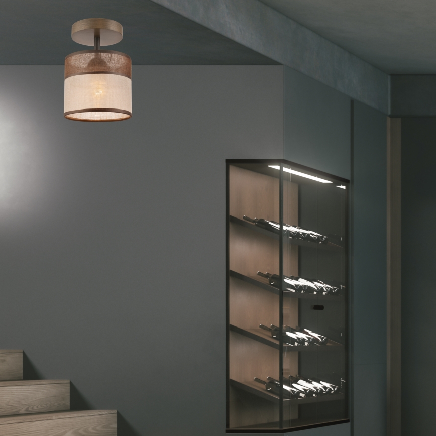 Candelabro integrado ANDREA 1xE27/60W/230V faia - FSC certificado