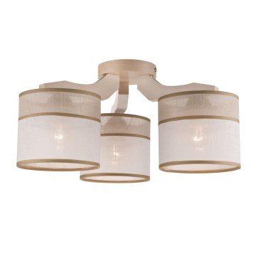 Candelabro integrado ANDREA 3xE27/60W/230V faia - FSC certificado