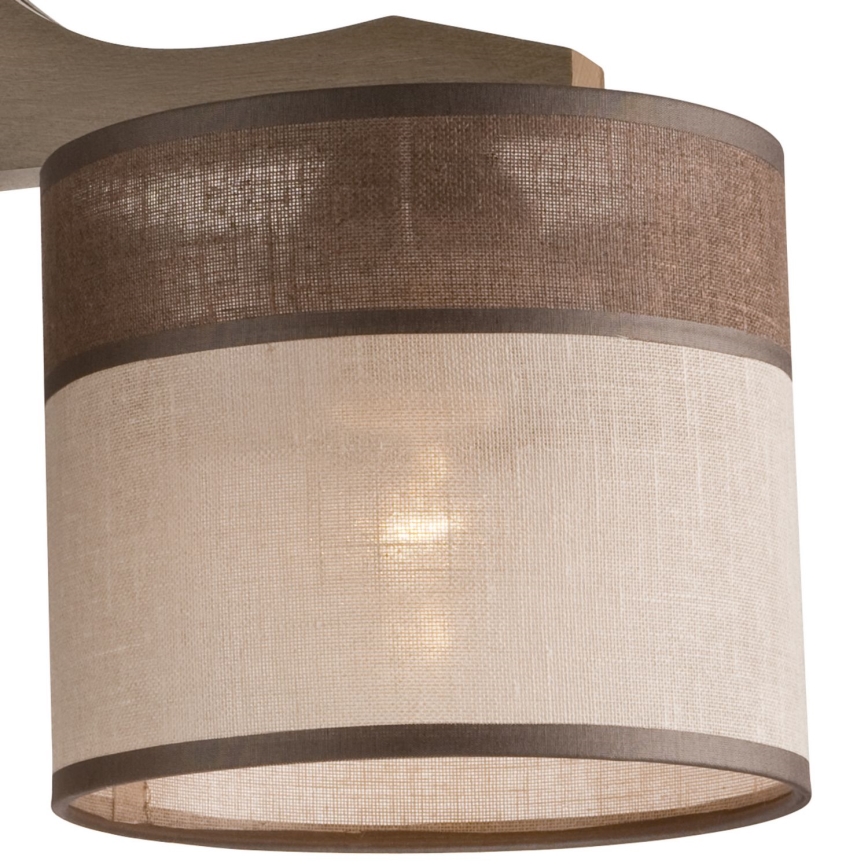 Candelabro integrado ANDREA 3xE27/60W/230V faia - FSC certificado