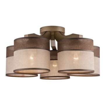 Candelabro integrado ANDREA 5xE27/60W/230V faia - FSC certificado