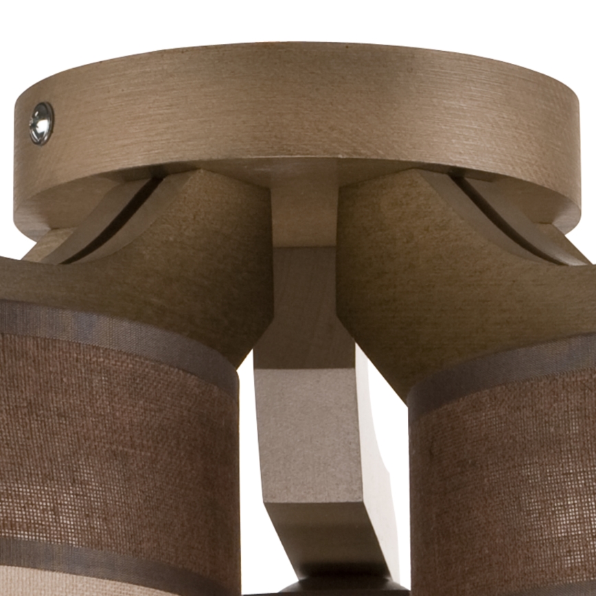 Candelabro integrado ANDREA 5xE27/60W/230V faia - FSC certificado