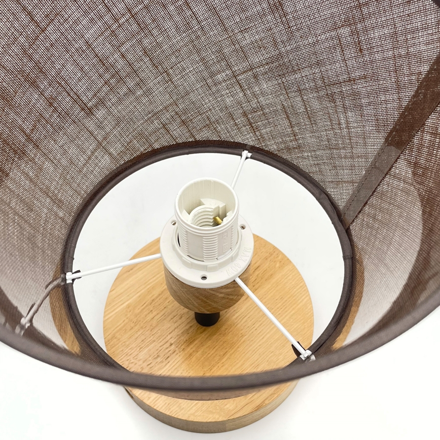 Candelabro integrado ANTONIO 1xE14/40W/230V castanho/carvalho