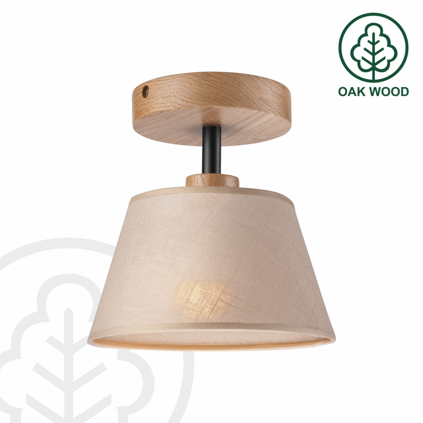 Candelabro integrado ANTONIO 1xE14/60W/230V bege/carvalho