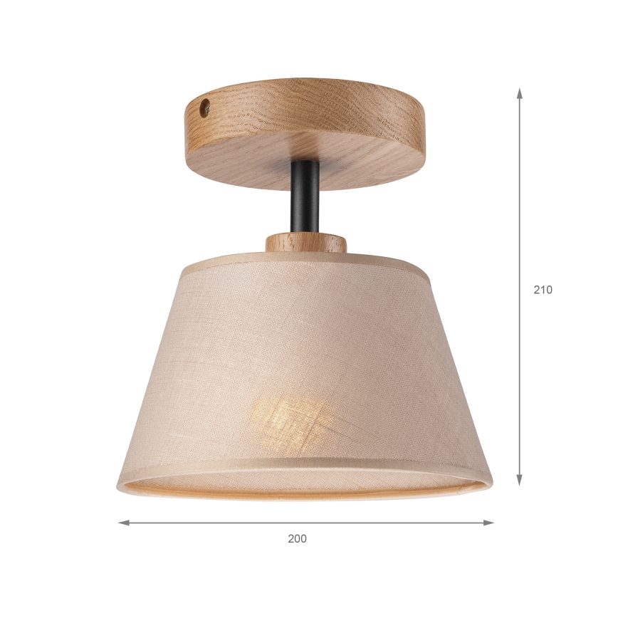 Candelabro integrado ANTONIO 1xE14/60W/230V bege/carvalho
