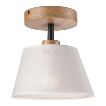 Candelabro integrado ANTONIO 1xE14/60W/230V branco/carvalho