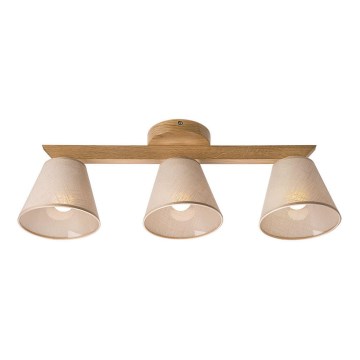 Candelabro integrado ANTONIO 3xE14/40W/230V carvalho