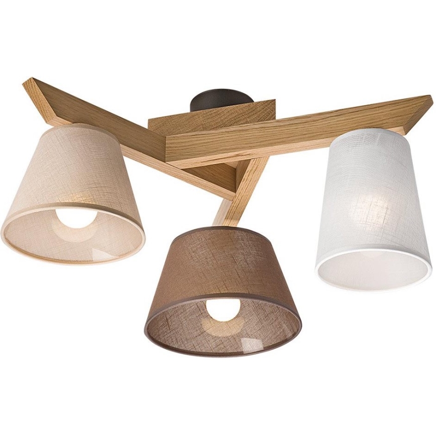 Candelabro integrado ANTONIO 3xE14/40W/230V carvalho