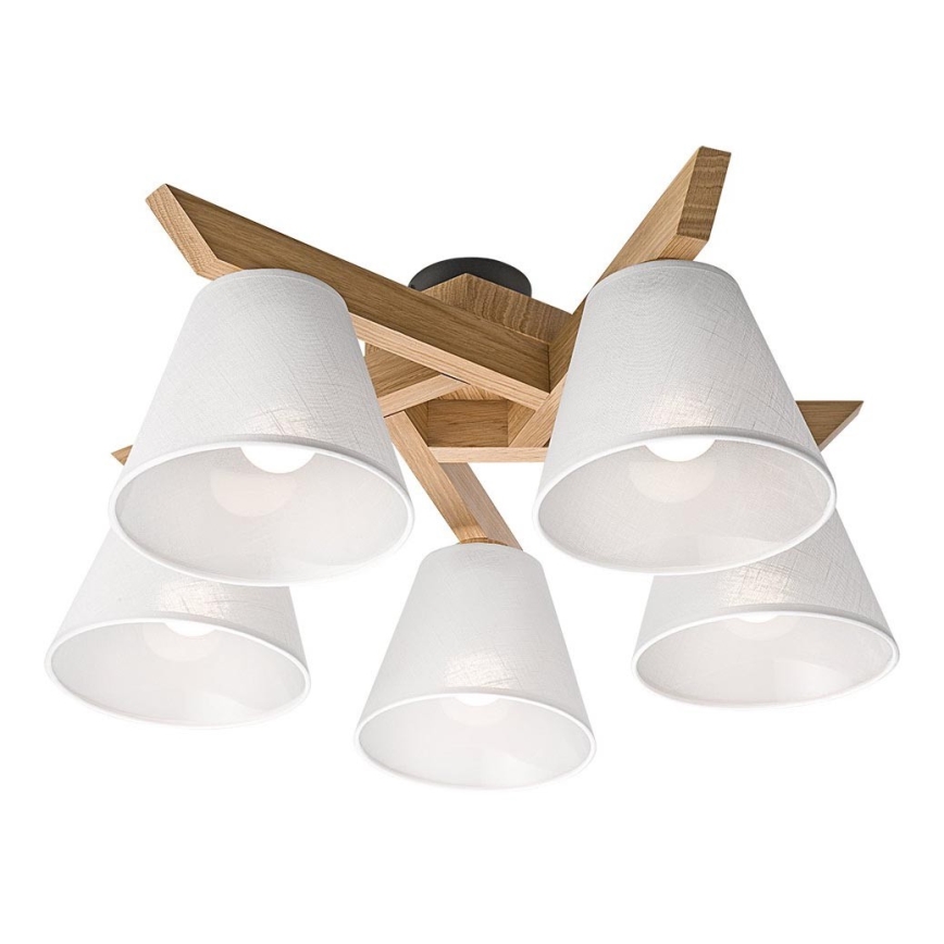 Candelabro integrado ANTONIO 5xE14/40W/230V carvalho