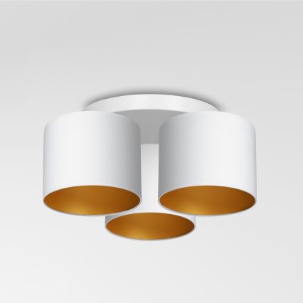 Candelabro integrado ARDEN 3xE27/60W/230V branco/dourado
