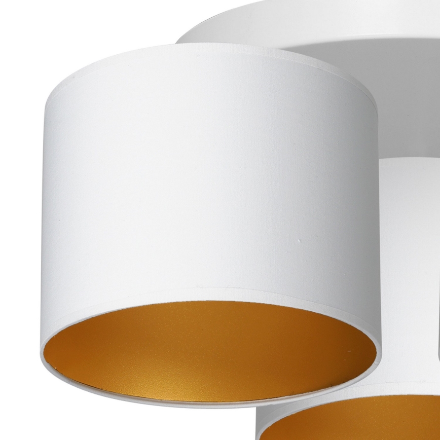 Candelabro integrado ARDEN 3xE27/60W/230V branco/dourado