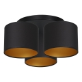 Candelabro integrado ARDEN 3xE27/60W/230V preto/dourado