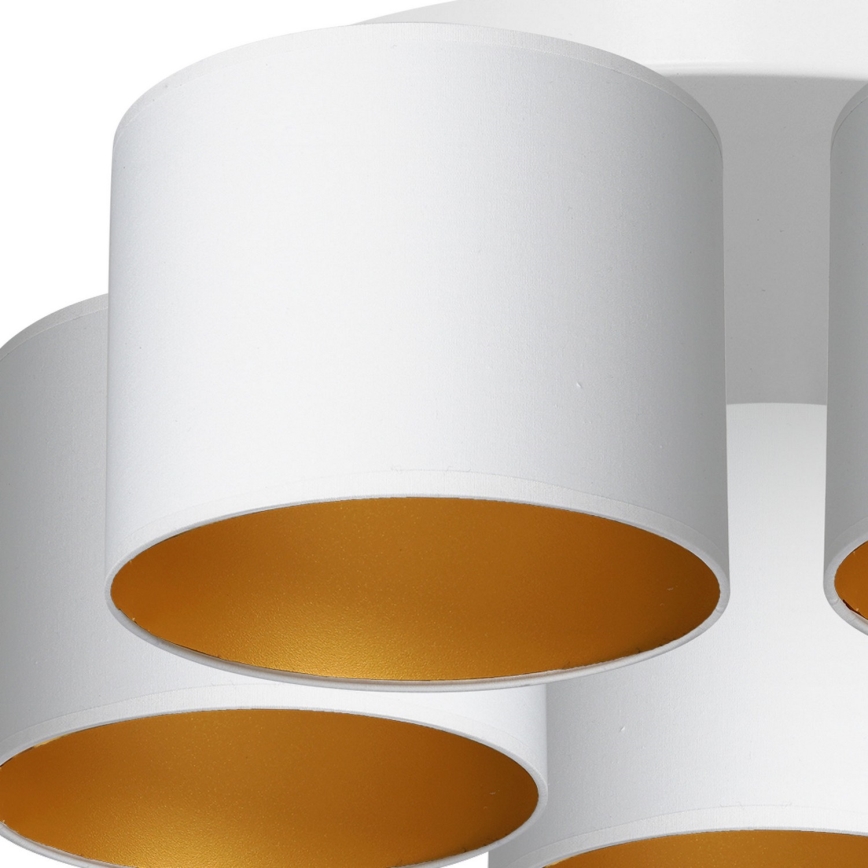 Candelabro integrado ARDEN 5xE27/60W/230V branco/dourado