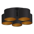 Candelabro integrado ARDEN 5xE27/60W/230V preto/dourada