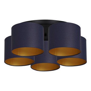 Candelabro integrado ARDEN 5xE27/60W/230V roxo/dourado