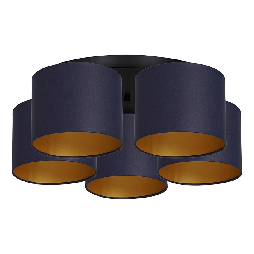 Candelabro integrado ARDEN 5xE27/60W/230V roxo/dourado