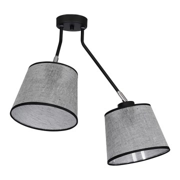 Candelabro integrado ASTA 2xE27/60W/230V preto antigo