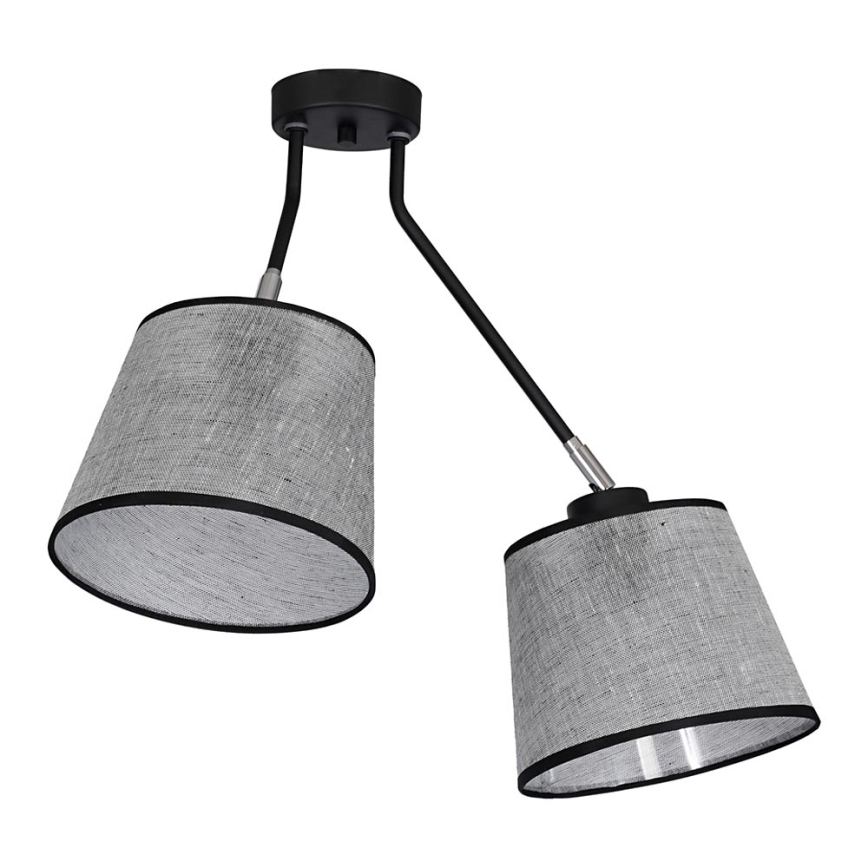 Candelabro integrado ASTA 2xE27/60W/230V preto antigo