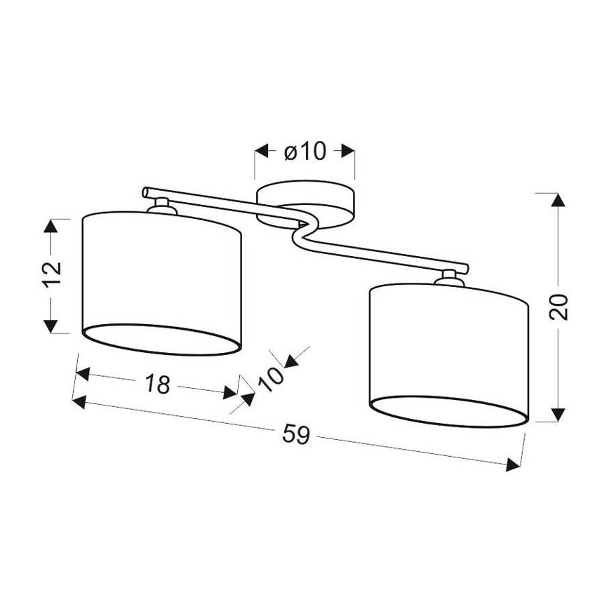 Candelabro integrado BAN 2xE14/40W/230V