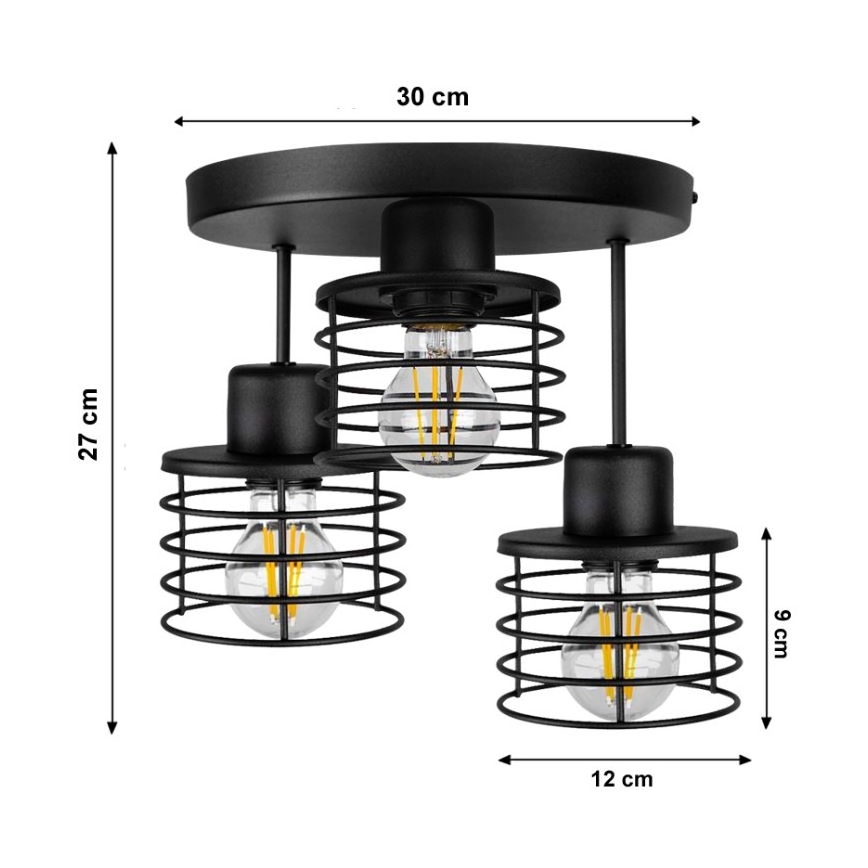 Candelabro integrado BONOX 3xE27/60W/230V