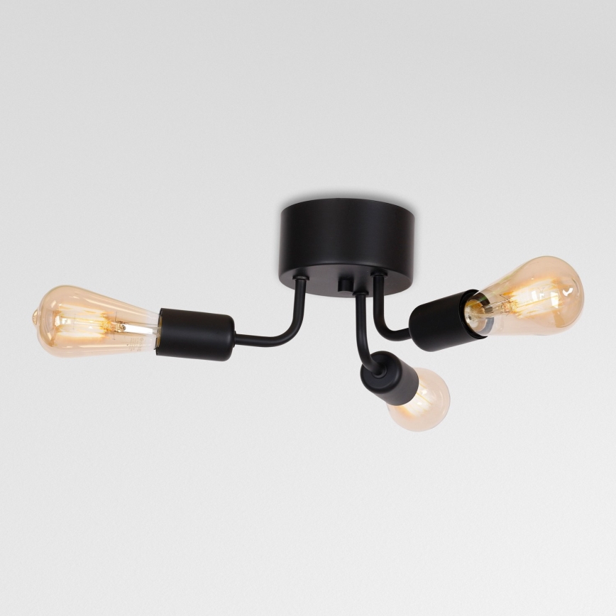 Candelabro integrado BRENDA 3xE27/60W/230V preto
