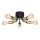 Candelabro integrado BRENDA 5xE27/60W/230V preto/dourado