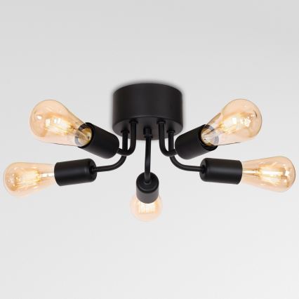 Candelabro integrado BRENDA 5xE27/60W/230V preto