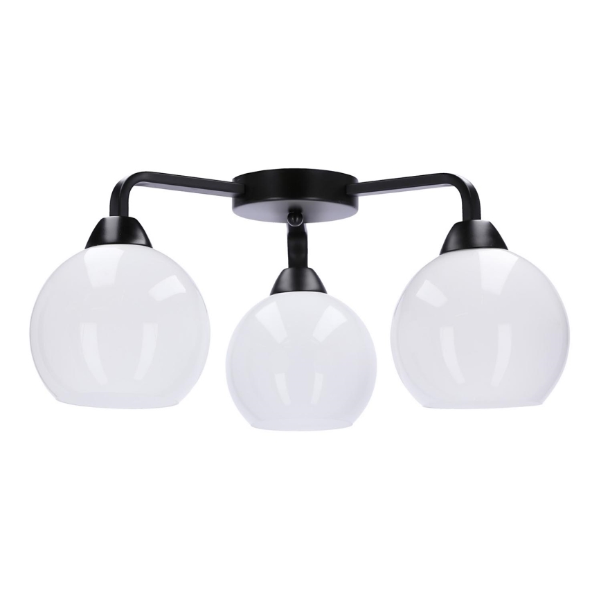 Candelabro integrado CALDERA 3xE27/60W/230V preto