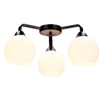 Candelabro integrado CALDERA 3xE27/60W/230V preto