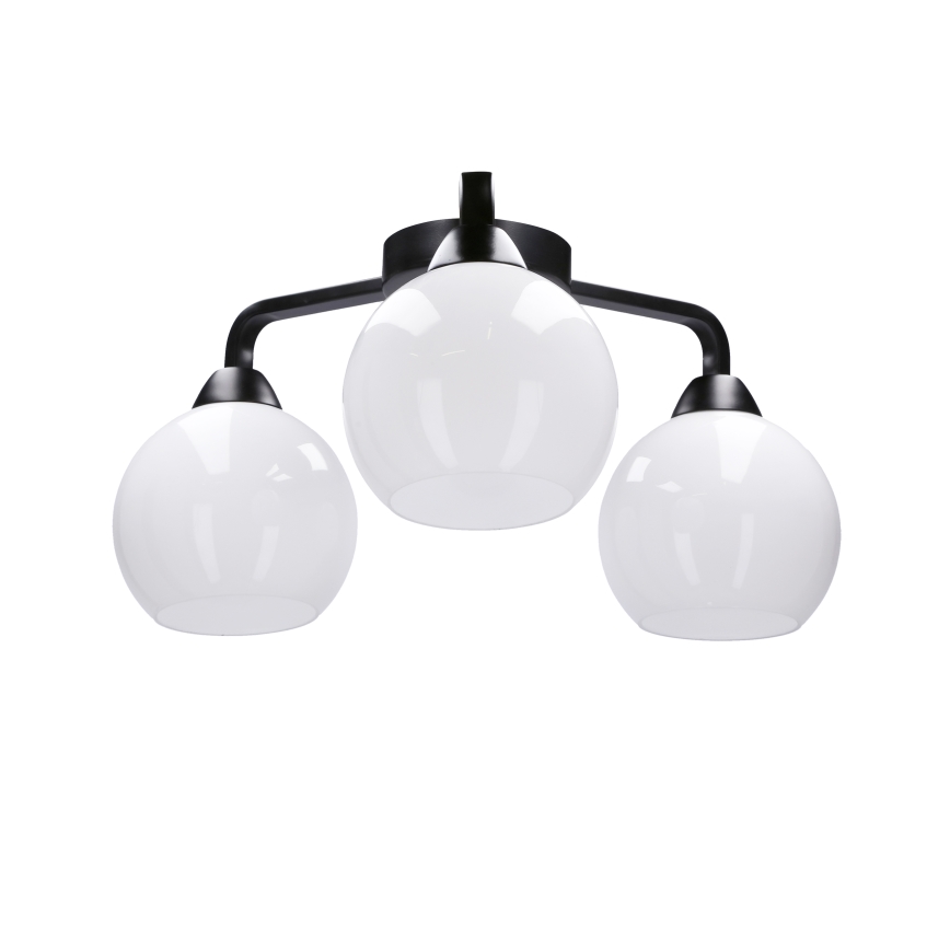 Candelabro integrado CALDERA 3xE27/60W/230V preto