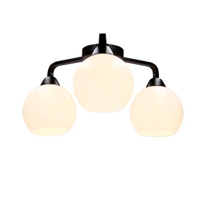 Candelabro integrado CALDERA 3xE27/60W/230V preto