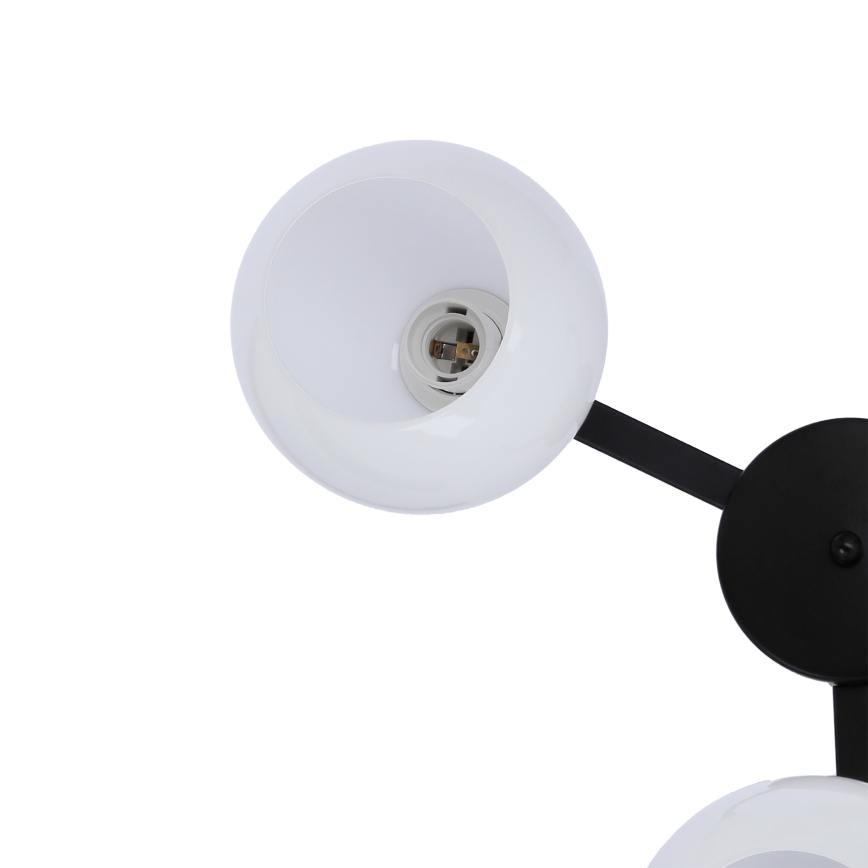 Candelabro integrado CALDERA 3xE27/60W/230V preto