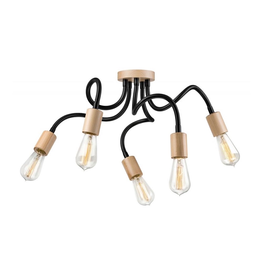 Candelabro integrado CAMERON 5xE27/60W/230V faia - FSC certificado