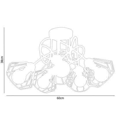 Candelabro integrado CEED 5xE27/60W/230V