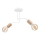 Candelabro integrado CONOR 2xE27/60W/230V carvalho/branco