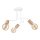 Candelabro integrado CONOR 3xE27/60W/230V carvalho/branco