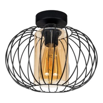 Candelabro integrado CORRINI 1xE27/60W/230V diâmetro 25 cm preto/bege