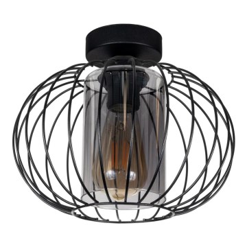 Candelabro integrado CORRINI 1xE27/60W/230V diâmetro 25 cm preto/cinzento