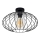 Candelabro integrado CORRINI 1xE27/60W/230V diâmetro 34 cm preto/transparente