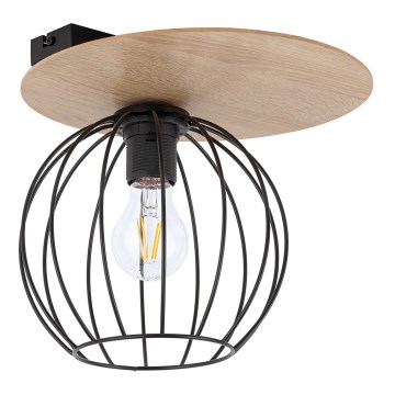 Candelabro integrado CYBER 1xE27/60W/230V madeira/preto