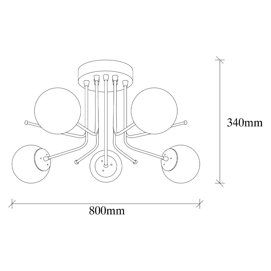 Candelabro integrado DAISY 5xE27/40W/230V