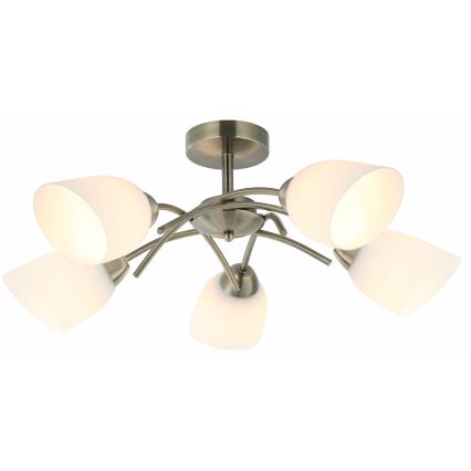 Candelabro integrado DONNA 5xE27/60W/230V pátina