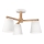 Candelabro integrado ELLIE 3xE27/15W/230V branco/carvalho