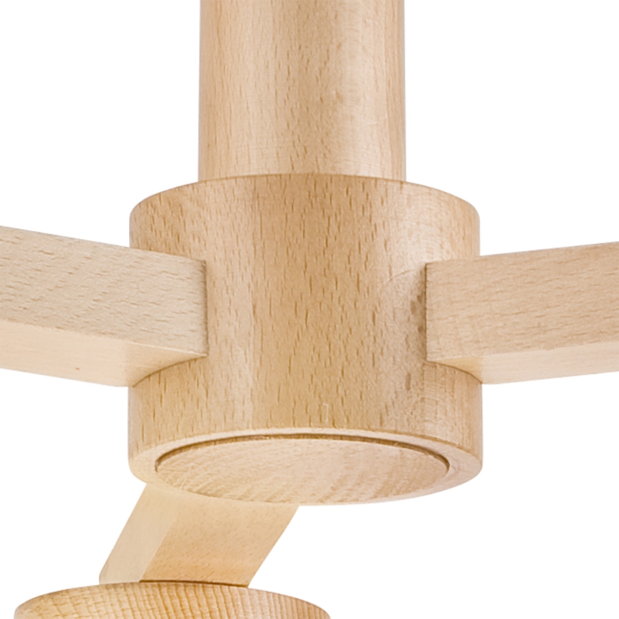 Candelabro integrado ELLIE 3xE27/60W/230V faia - FSC certificado